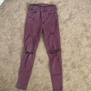 Purple American Eagle Jeggings